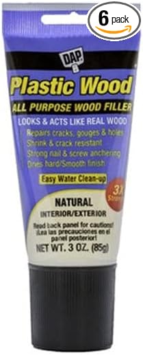 Photo 1 of 6-Pack of 3 Oz Dap 580 Natural Plastic Wood Latex-Based All Purpose Wood Filler