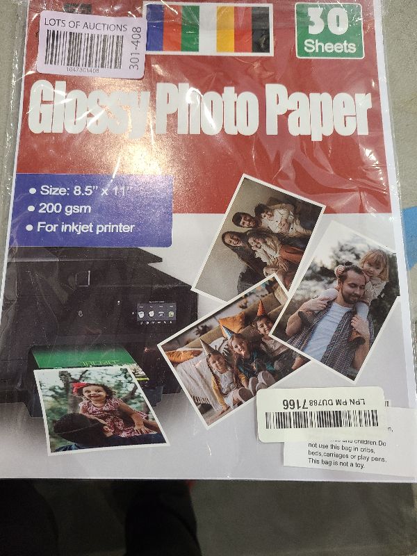 Photo 1 of NICKANG Glossy Photo Paper 8.5x11, Photo Paper for Printer, Photo Printer Paper, 8.5x11 Picture Paper for Inkjet Printer, Letter Size, 30 Sheets, 200 gsm