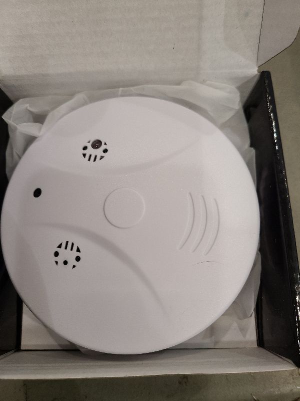 Photo 1 of WFULM WiFi Security Camera 1080P HD Smoke Detector Cameras Wireless Indoor Nanny Cam with Motion Detection, Night Vision for Home, Baby, Pet, No Audio Function, No Smoke Detection