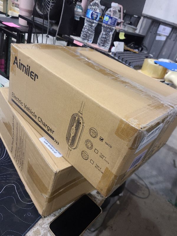 Photo 1 of AIMILER Level 2 Tesla Charger(Wireless WiFi APP), 240V, 32 Amp, NEMA 14-50 Plug, 25ft Cord - Portable/Home NACS Connector Electric Car(EV) Charger for Tesla - Compatible with Tesla Model X/Y/3/S