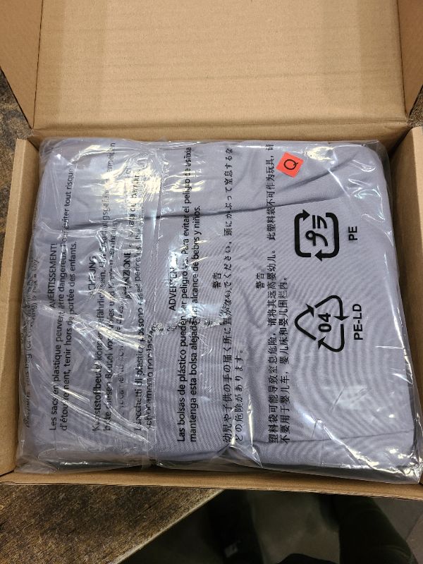Photo 1 of Amazon Basics Lightweight Super Soft Comfortable Brushed Microfiber 4 Piece Bed Sheet Set with 14-Inch Deep Pockets, Queen, Dark Gray, Solid