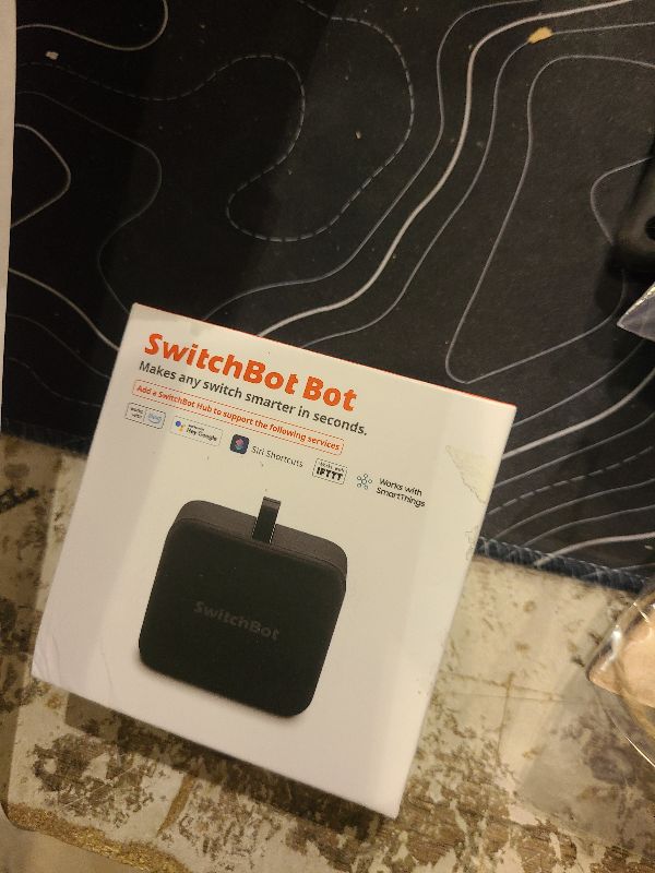 Photo 1 of SwitchBot Smart Switch Button Pusher - Bluetooth Fingerbot for Rocker Switch/One-Way Button, Automatic Light Switch, Timer and APP Control, Works with Alexa When Paired with SwitchBot Hub (Black)