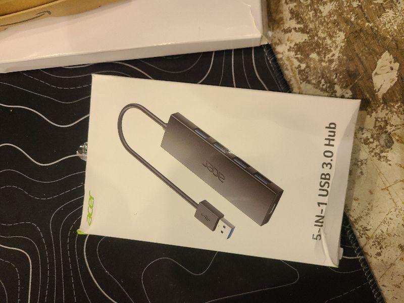 Photo 1 of Acer USB Hub 4 Ports, Multiple USB 3.0 Hub, USBA Splitter for Laptop with Type C Power Port, Extender for A Port Laptop, PC, Desktop and More (2ft)
