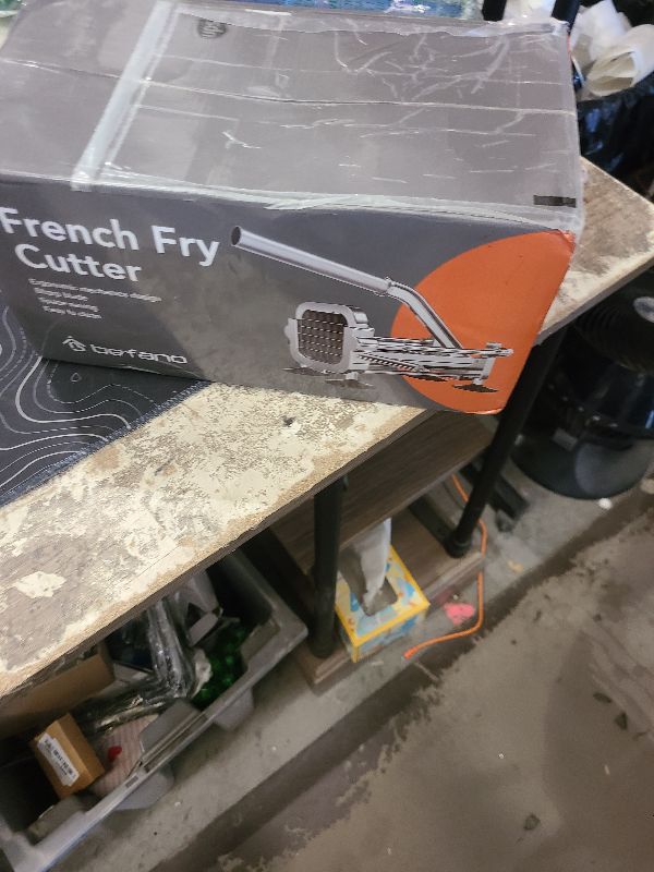 Photo 1 of Befano French Fry Cutter, Stainless Steel Potato Cutter with 1/2 Inch, 3/8 Inch and 1/4 Inch Blades (Manual Cutter, 1/2 '' & 3/8 '' & 1/4 '' Blade)