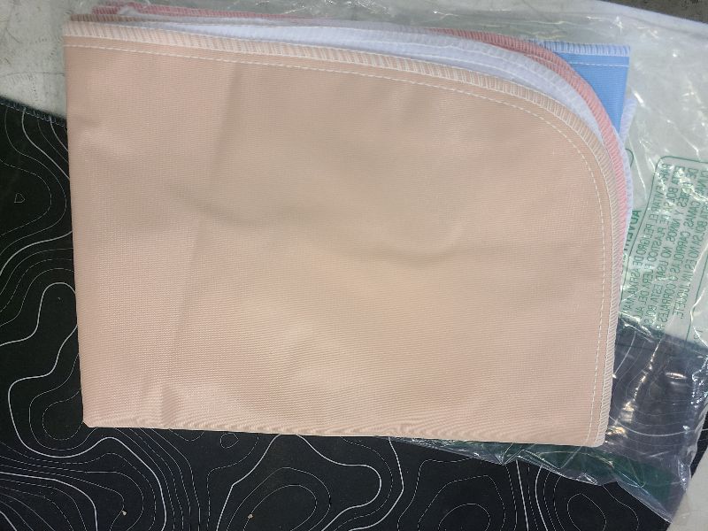 Photo 1 of 4 Pack Washable Bed Pads/Reusable Incontinence Underpads 18x24 - Blue, Green, Tan and Pink - Ideal for Children and Adults Wholesale Incontinence Protection / Cloth Chucks Bed Pads Washable