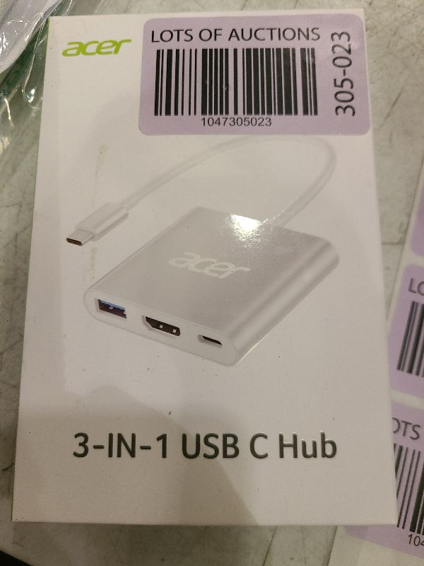 Photo 1 of Acer USB C to HDMI Adapter, Type C to 4K HDMI Adapter with 100W PD & USB 3.0 Port Multiport Digital AV Converter for MacBook Pro/air, iPad Pro/air, iPhone 15, Tablets, Switch and More USB-C Devices