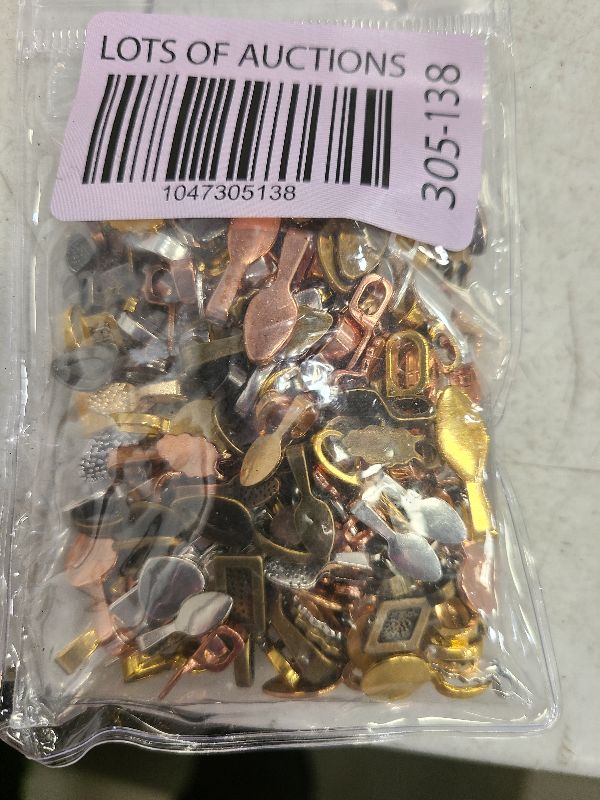 Photo 1 of 200PCs Glue on Pinch Bails for Jewelry Making, Necklace Pendant Finding & Supplies for Crafts Making (Mixed Color)
