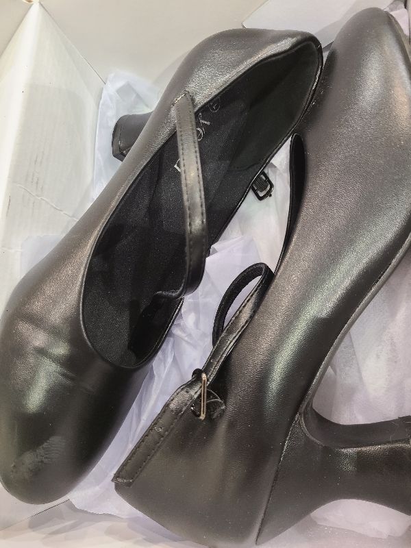 Photo 1 of YESSA Black Character Shoes for Women 2.5" Ballroom Dance Shoes for for Latin Salsa Folklorico Flamenco Tango Swing 1920s Flapper Shoes Dancing Pumps7.5