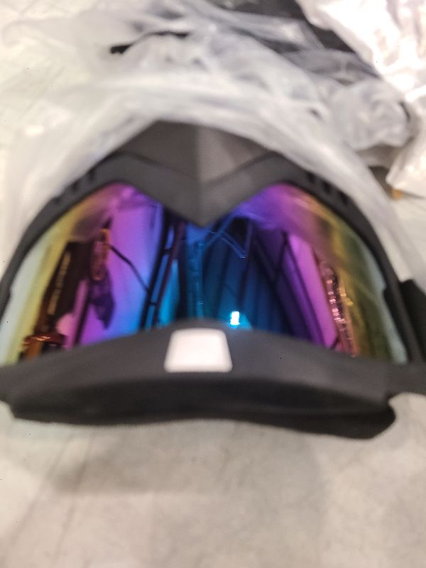 Photo 1 of 2 Pieces Motorcycle Goggles Detachable Face Mask,Paintball Mask Anti Fog, ATV Dirt Bike Paintball Goggle Anti-Scratch UV400 Eyewear for Men Women