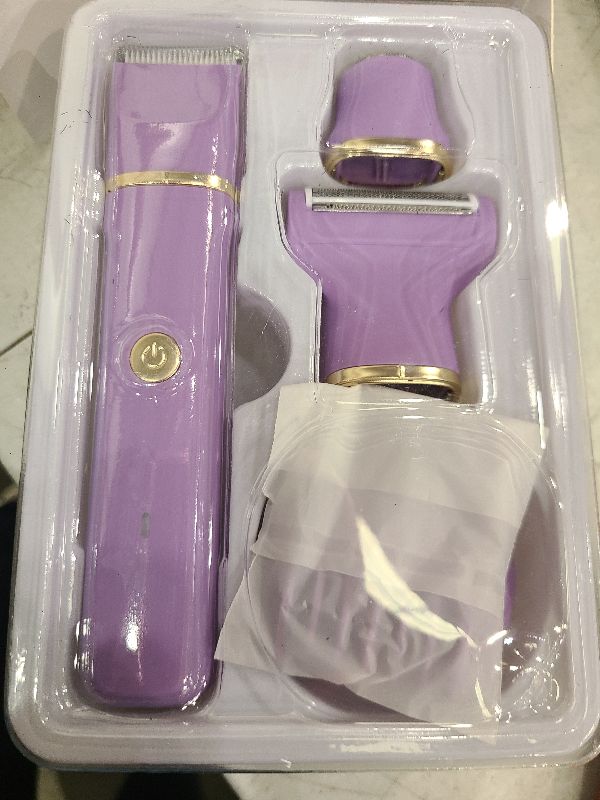 Photo 1 of Bikini Trimmer 3 in 1 Electric Razor for Women - IPX7 Waterproof Wet & Dry Body Shaver, Pubic & Facial Hair Remover with Ceramic Blade, USB Rechargeable Dock & Gift ready