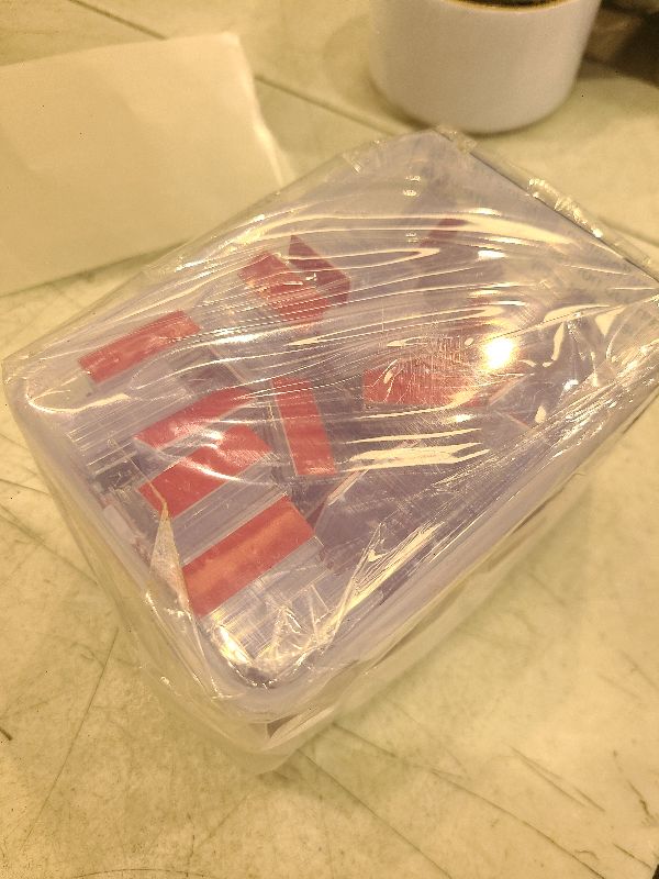 Photo 1 of 100 Pcs Self Adhesive Sneeze Guard Holder Acrylic Panels Name Tag Holders for Desks Ticket Sign Adhesive Clips for Cards Photos 1 x 0.5 x 0.5''