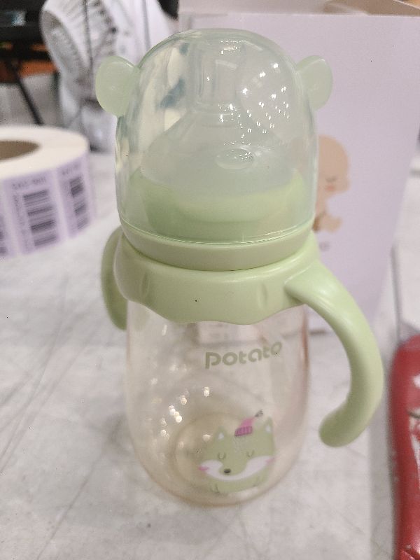 Photo 1 of POTATO Baby Bottles PPSU Baby Feeding Bottle 10 oz Anti-Colic Bottles with Silicone Nipples Breastfeeding Bottles for Babies & Toddlers- Green