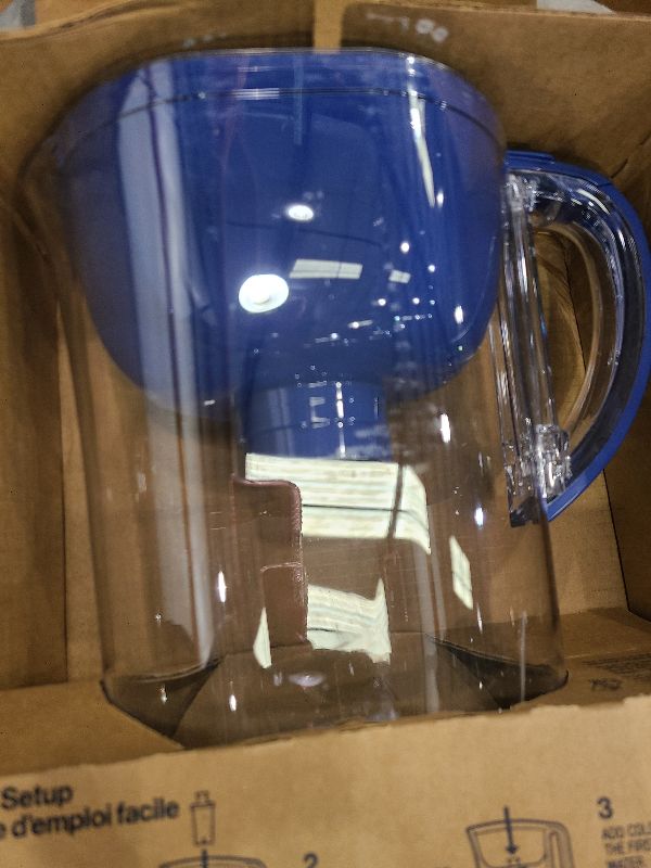 Photo 1 of Brita Everyday Elite Water Filter Pitcher, Removes 99% of Lead, Includes 1 Filter, 10-Cup Capacity, Blue