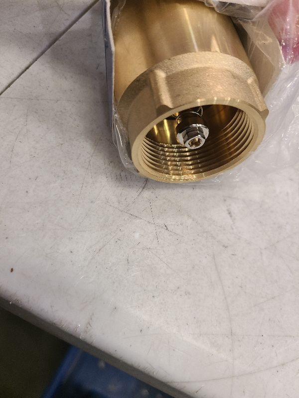 Photo 1 of 1 1/4 Inch Brass Check Valve for Well Pump, One Way Back Flow Preventer Check Valve, 1 1/4" Female Pipe Thread