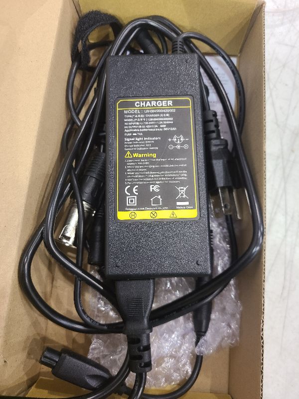 Photo 1 of 42V 2A Charger with 7 Plugs Connections, for Razor/Jetson/Voyage, gotrax, ninebot Charger for 36V 10S Li-ion Battery