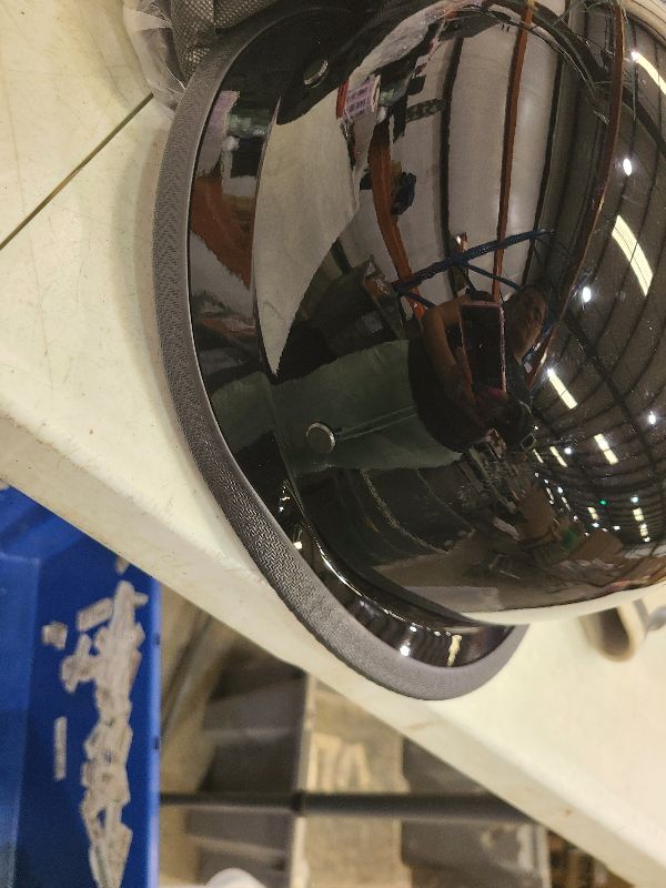 Photo 1 of Yesmotor Helmet Half Shell German Motorcycle Helmet with Cycling Glasses - DOT Approved (Large, Light Black & Black)