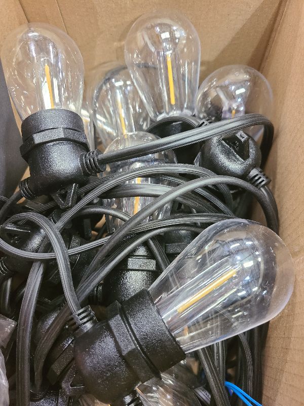 Photo 1 of addlon 72FT(2-Pack*36FT) LED Outdoor String Lights with 24 Edison Vintage Shatterproof Bulbs, Commercial Grade Patio Lights, IP65 Waterproof for Balcony, Backyard and Garden, Warm White
