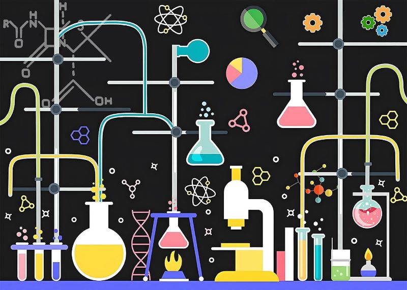 Photo 1 of 10x8 FT Chemical Experiments Science Party Decorations Backdrop Crazy lab Equipment Research Photography Background Cartoon Fun Scientist Decorated Banner Photo Props, Clear 