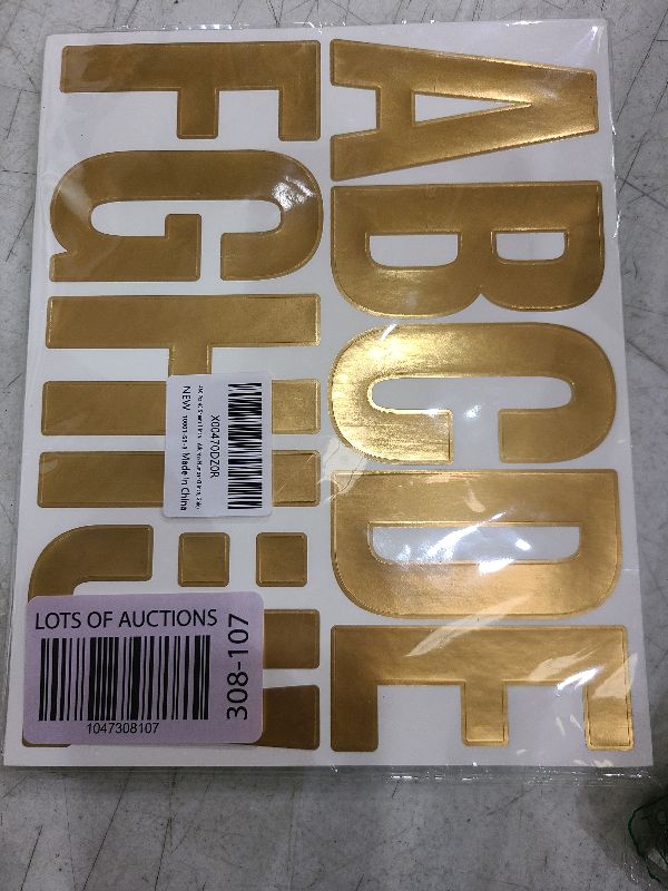 Photo 1 of 460 Pcs 40 Sheets 3 Inch Large Letter Stickers Bulletin Board Letters Mailbox Numbers Stickers for Mailbox, Signs, Window, Cars, Trucks, Home, Classroom, Business, Address Number (3 Inch, Gold)