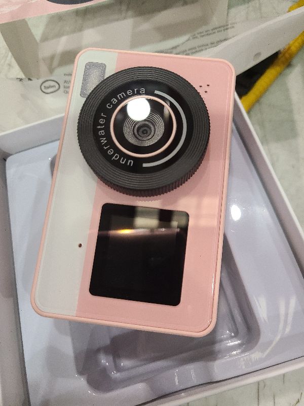 Photo 1 of 4K Digital Camera Waterproof, Point and Shoot Cameras for Photography, 10FT Underwater Camera with Dual Screens,18X Digital Zoom, 32GB TF Card, Selfie Cameras for Teens Beginners Girls Boys Kids(Pink)
