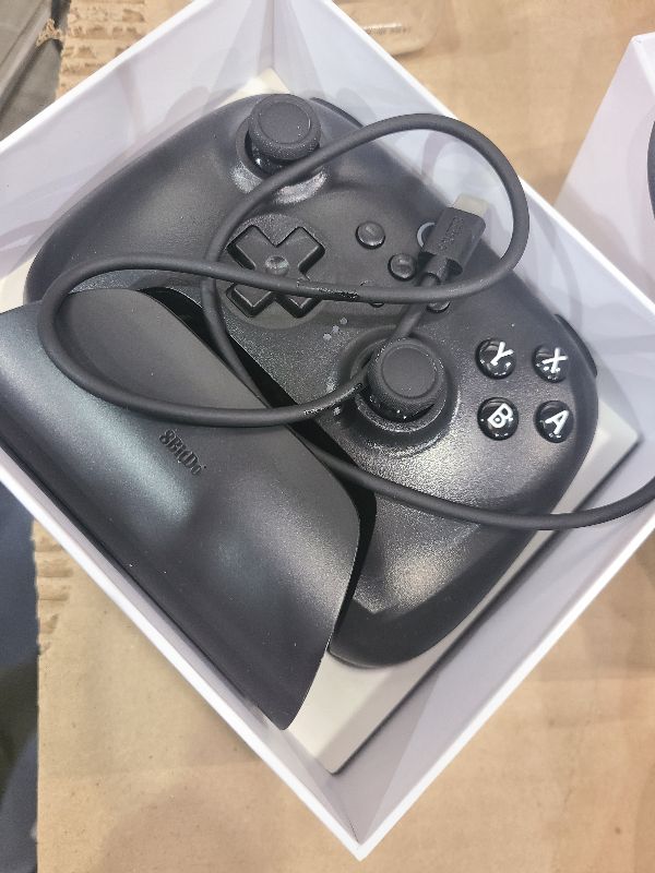 Photo 1 of 8Bitdo Ultimate Bluetooth Controller with Charging Dock, Wireless Pro Controller with Hall Effect Sensing Joystick, Compatible with Switch, Windows and Steam Deck (Black)