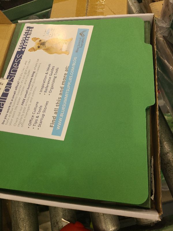 Photo 1 of 10 Green Classification Folders, 2 Divider, 2 Inch Tyvek expansions, Durable 2 Prongs Designed to Organize Standard Medical Files, Law Client Files, Office Reports, Letter Size, Green, 10 Pack
