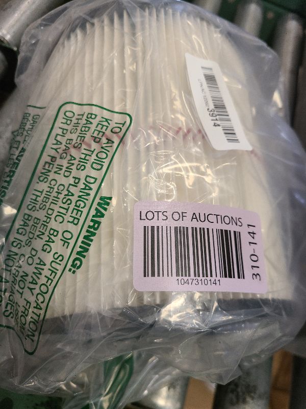 Photo 1 of 1 Pack 17816 9-17816 Red Stripe Vacuum Cartridge Filter Compatible Wet/Dry Vacuum Models 5, 6, 8, 12, and 16 32 Gal. Vacuums produced since 1988 8.5 Inches- White/Red