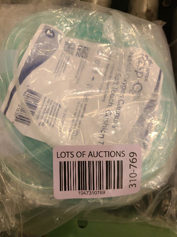 Photo 1 of 10 Pack - Super Soft Touch Vinyl Nasal Oxygen Cannula, Cushion Tip, Adult, 7' Standard Connector, Pack of 10