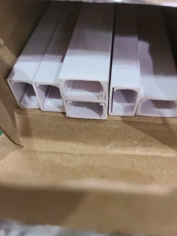Photo 1 of 125in Cord Hider, One-Cord Cable Concealer, Cord Covers for Wires on Wall - Easy Install Cable Management Kit for 2 Small Wires, Cables Raceway Home Office, 8X L15.7in W0.59in H0.4in, White