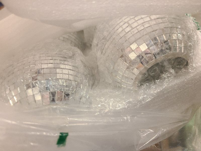 Photo 1 of 6 Pieces Disco Ball Flower Vase Mirror Disco Ball Glass Vase Planter Candle Holder Glass Vase Bulk for Wedding Centerpieces Bedroom Kitchen Office Decoration Birthday(Silver, 3 x 4 Inch)