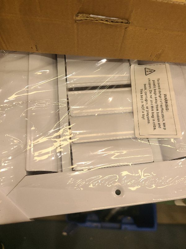Photo 1 of 6" x 6" Duct Hole [7.6" x 7.6" Face] Aluminum 4-Way Vent Cover: Adjustable Curved Blade Air Supply Diffuser - Plastic Seal for Tight Fit, Quiet Air Flow, Multi-Shutter Damper