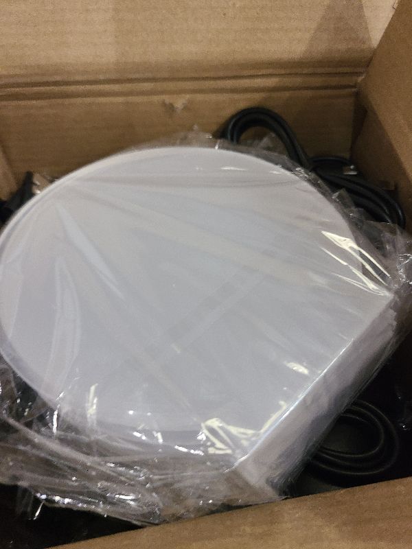 Photo 1 of 12 Pieces Clear Acrylic Sheets and 12 Pieces 3D Night LED Light Lamp Base with Remote Control and USB Cable, DIY Acrylic Lamp Base Set for Restaurant Bar Cafe Shop Room Decoration (Round)