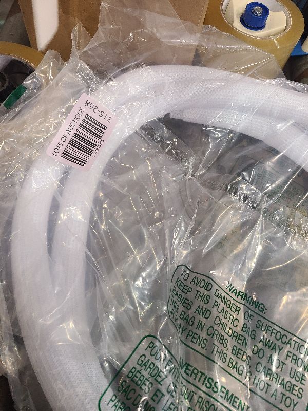 Photo 1 of 20ft - 1 inch White Cable Sleeve, Cable Organizer for Desk PC TV Computer, Wire Protector Cable Wrap Cover, Cord Management for Home Office