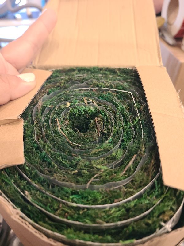 Photo 1 of 108'' x 12'' Moss Table Runner Dried Moss Sheet Roll for Crafts Preserved Moss Mat for Table Decoration Green Moss for Wedding Party Woodland Garden Fairy Decor
