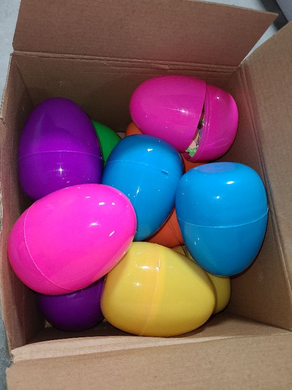 Photo 1 of 12-Pack 3.8'' Jumbo Prefilled Easter Eggs with Transformable Bunny Unicorn & Frog Fidget Spinners Easter Basket Essential Pop Animal Sensory Toys Kids Teens Basket Stuffers Hunt DIY Stress Relief Gift