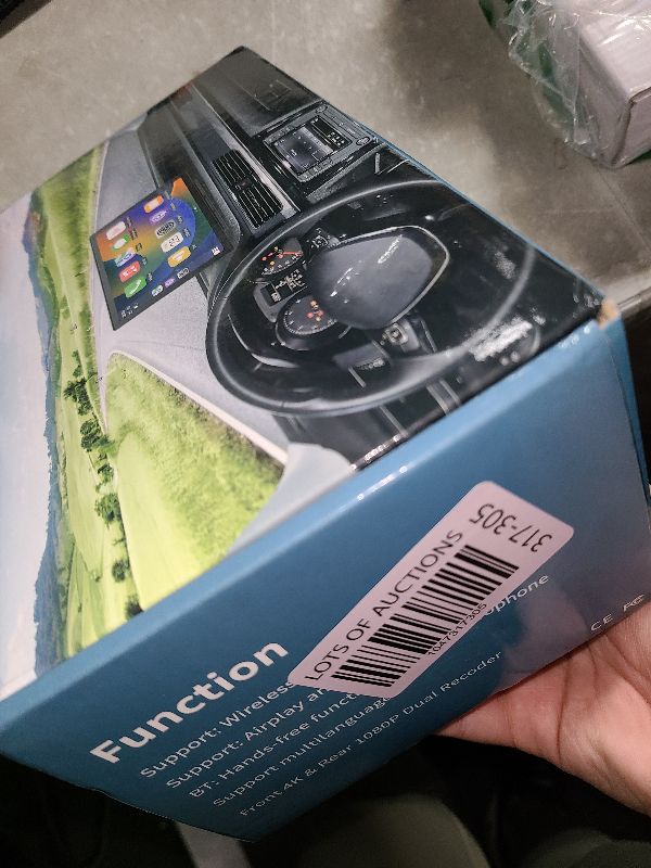 Photo 1 of 9" Wireless CarPlay & Android Auto Touchscreen with 4K Dual Dash Cam Car Satellite Radio with 1080P Backup Camera, Bluetooth/GPS Navigation/Mirror Link/Voice Control