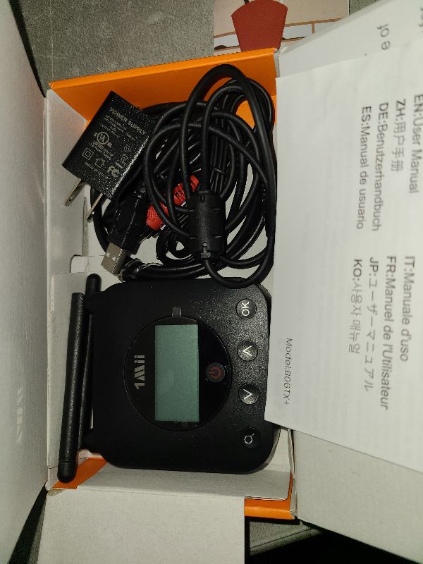 Photo 1 of 1Mii B06TX+ Long Range Bluetooth 5.2 Transmitter for TV/PC/Projector to 2 Wireless Headphones/Speakers, Bluetooth Adapter for TV w/Screen Display Plug n Play, aptX Low Latency & HD Audio