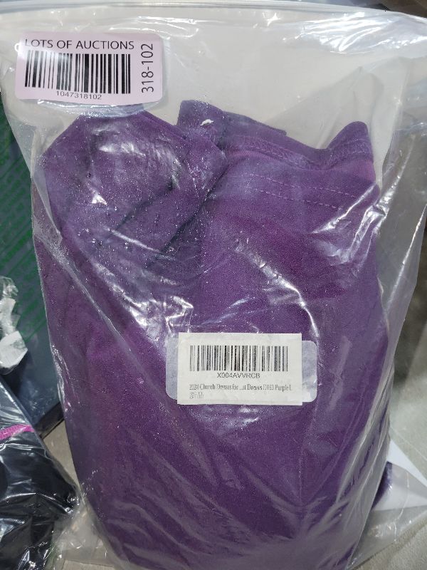 Photo 1 of 2025 Church Dresses for Women Elegant Sweetheart Neckline Short Sleeve Party Work A-Line Knee Length Wedding Guest Dresses D163 Purple L