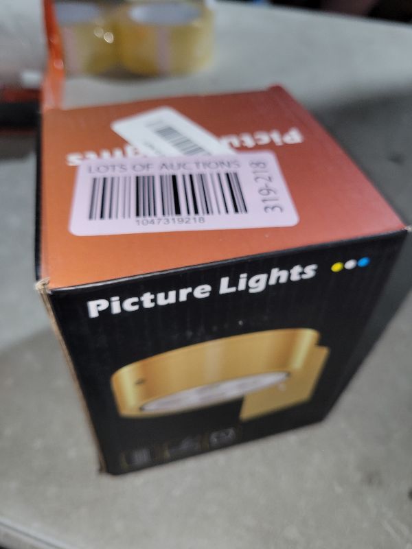Photo 1 of 3Pcs Battery Operated Picture Light, Magnetic Led Painting Light with Remote Dimmable and Timer, 3 Lighting Modes Art Display Light for Picture Frame Paintings, Wireless Wall Decor Puck Lights, Gold