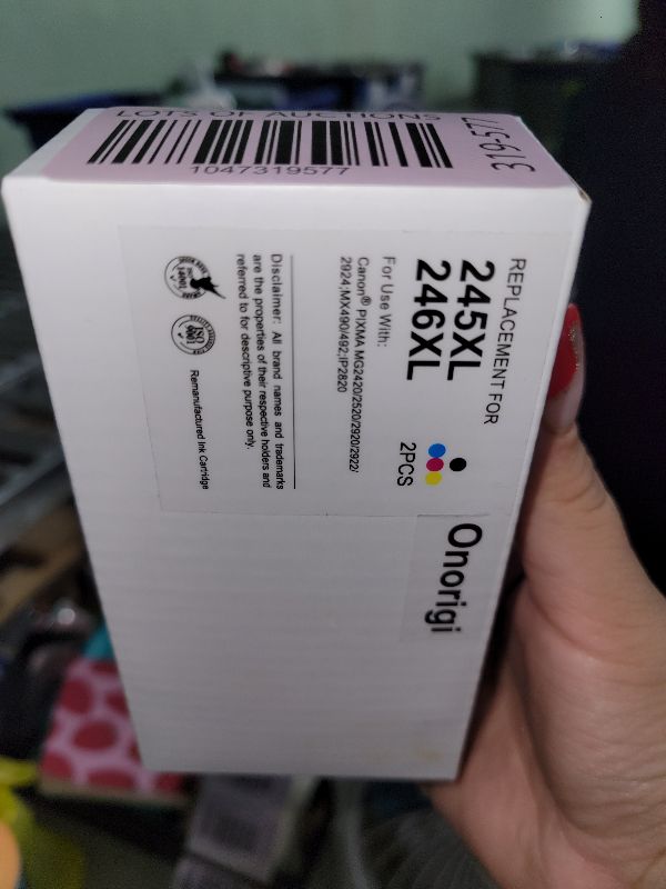 Photo 1 of 245XL 246XL Ink Cartridges for Canon Ink 245 and 246 PG245 CL246 XL Black Color Combo 243 244 for PIXMA MX490 TR4520 TS3322 TR4522 TR4500 TS3122 TS3300 MX492 MG2522 TS3100 TS3320 Printer (2 Pack)