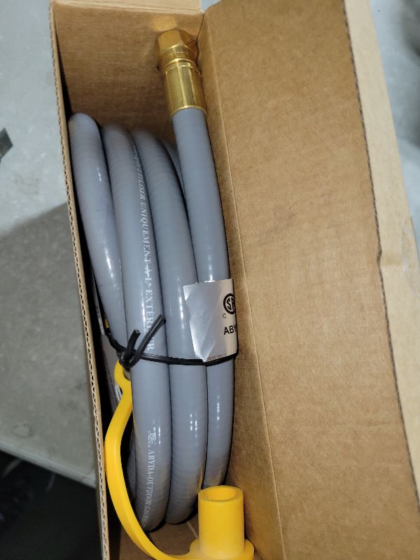 Photo 1 of ABYDA 12 Feet 3/8" ID Natural Gas Grill Hose with Quick Connect Fittings, Ideal Natural Gas Line for Grills, Pizza Ovens, Heaters, and More Low Pressure Appliances