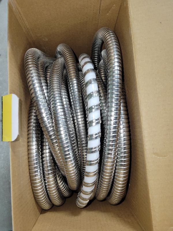 Photo 1 of 360 GADGET Garden Hose - Short Water Leader Metal Hose 50 FT with Female to Male Fitting, Flexible, Heavy Duty Hose Extension for Outdoor Hose Reel?Dehumidifier?RV?304 Stainless Steel