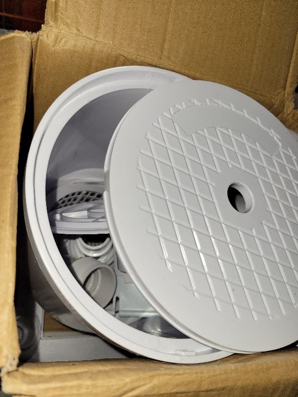 Photo 1 of (Complete Set) Universal Fit Above Ground Pool Skimmer (White) - Pool Skimmer Accessory Kit - ABS Plastic Thru-Wall Skimmer with Accessories - Opening Width 6" Fits All Standard Pool Wall Cutouts
