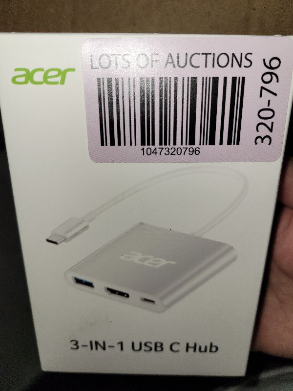 Photo 1 of Acer USB C Hub, 4K USB C to HDMI Adapter with 100W PD & USBA 3.0 Port HDMI to USBC Dongle Multiport Digital AV Converter for MacBook Pro/Air, iPad, Tablets, Switch, TV, Monitor and More