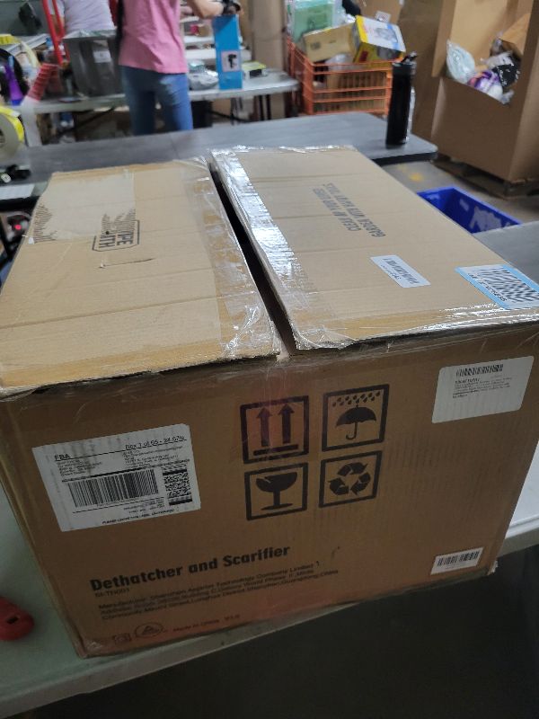 Photo 1 of Electric Dethatcher Scarifier 13-Inch 12 Amp, SWIPESMITH 2-in-1 Lawn Dethatcher, 4-Position Depth Adjustment, Scarifier with Foldable Handle Two Safety Switches for Lawn Garden Yard, Green