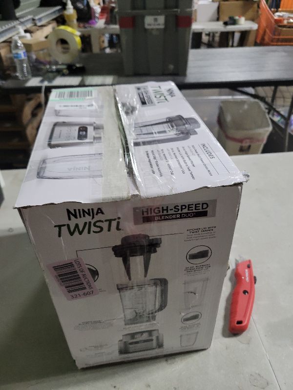 Photo 1 of Ninja SS151 TWISTi Blender DUO, High-Speed 1600 WP Smoothie Maker & Nutrient Extractor* 5 Functions Smoothie, Spreads & More, smartTORQUE, 34-oz. Pitcher & (2) To-Go Cups, Gray