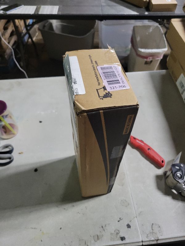 Photo 1 of 10L0L Universal Golf Bag Holder Attachment No Drilling Required for Yamaha, EZGO, Club Car, Adjustable Rear Seat Golf Cart Club Holder, An Additional Strap is Included