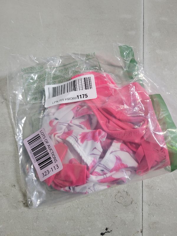 Photo 1 of 2T - 3T Little Toddler Girls Swimsuit Flamingo Tassels Bikini Two Pieces Bathing Suit Swimwear Swimming Beach Wear Set