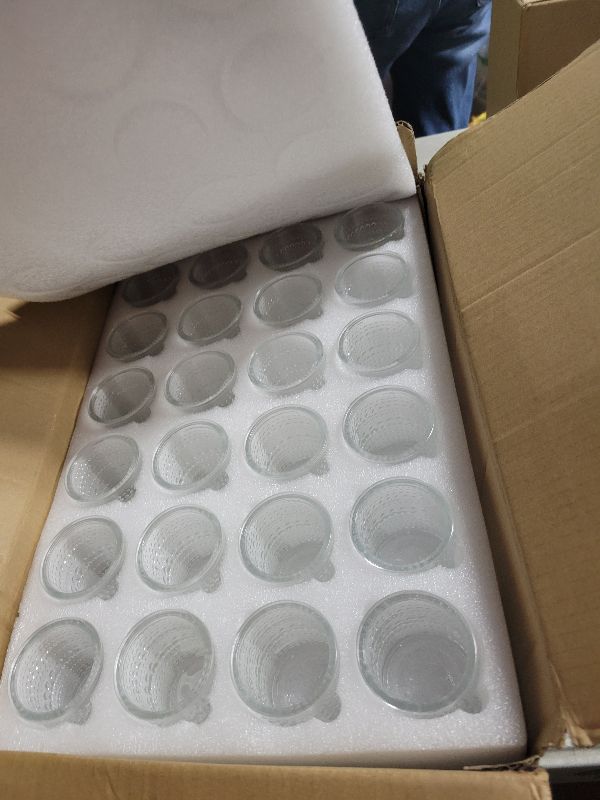 Photo 1 of 24 Pack Clear Glass Votive Candle Holders, Vintage Candle Holder for Floating Candle, Tealight Candle Holder for Table Centerpieces Home Bridal Shower Birthday Christmas Wedding Party Table Decoration