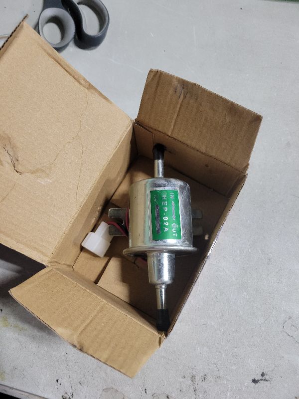 Photo 1 of AdvanEX Electric Fuel Pump 12V Universal Low Pressure 5-9 PSI Gas Diesel Inline Metal Solid Petrol Compatible with Carburetor HEP-02A